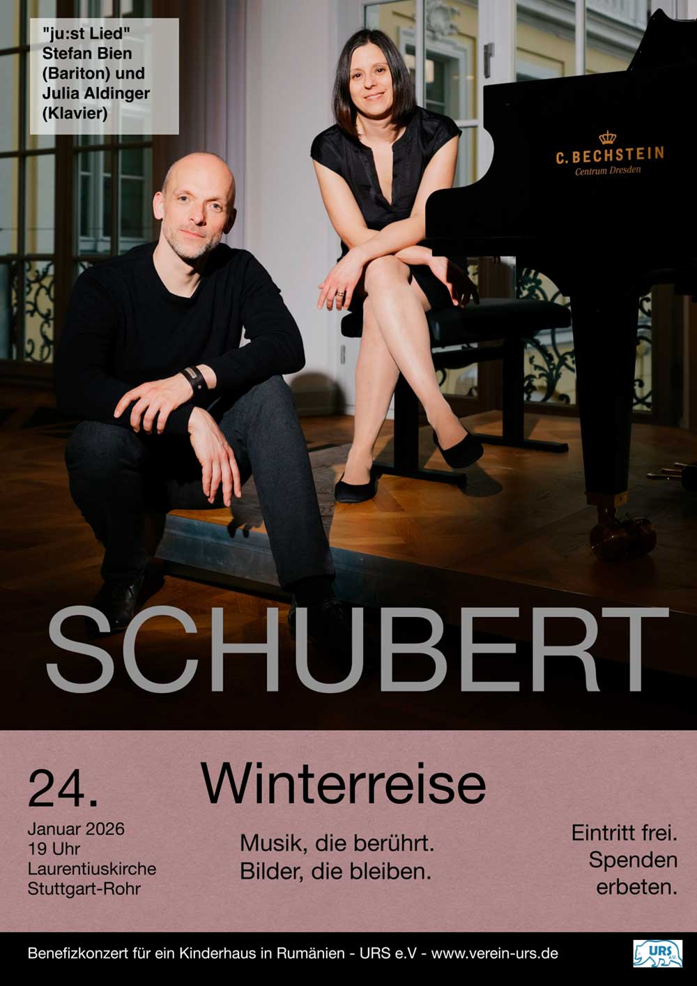 Benefizkonzert Franz Schubert – die Winterreise in der Laurentiuskirche Stuttgart-Rohr