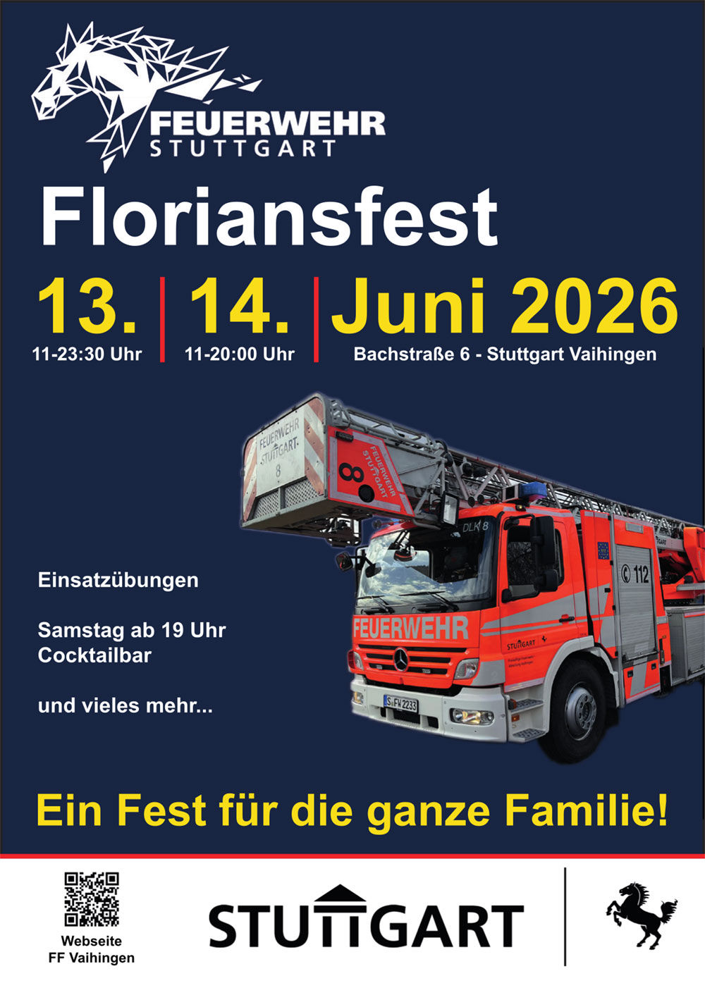 Bild-Floriansfest-FFVaihingen2026 Plakat 30. Floriansfest Stuttgart-Vaihingen