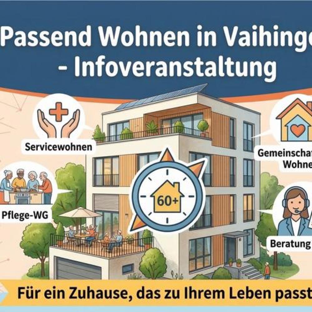 vai-passend-wohnen-in-vaihingen-c-ki-generiertes-bild Bild Sprechstunde Stadtseniorenrat passend Wohnen in Vaihingen Stadtteilbibliothek Stuttgart-Vaihingen