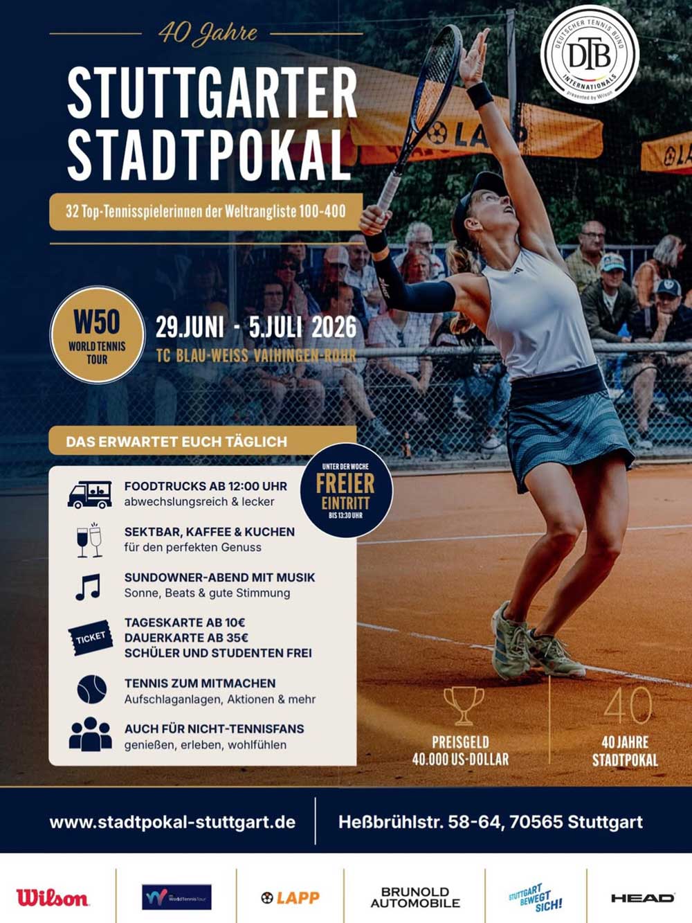 Plakat Stuttgarter Stadtpokal 2026 des TC Blau-Weiss Vaihingen-Rohr e. V.