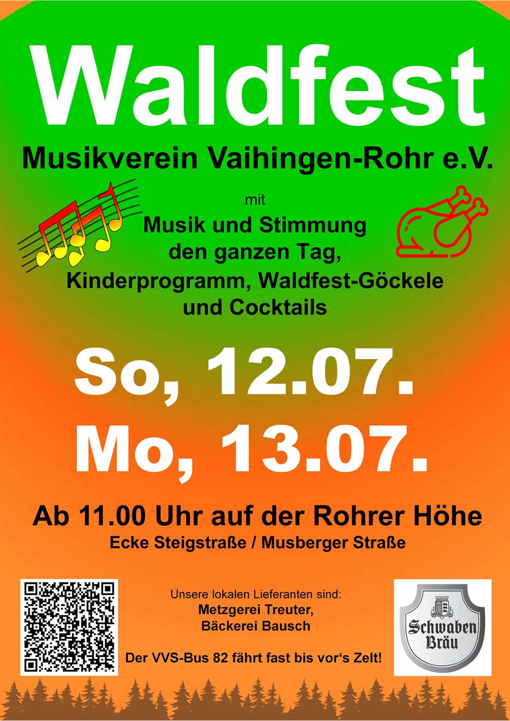 Plakat-Waldfest-2026-Musikverein-Vaihingen-Rohr Plakat zum Waldfest Musikverein Vaihingen Rohr Stuttgart 2026
