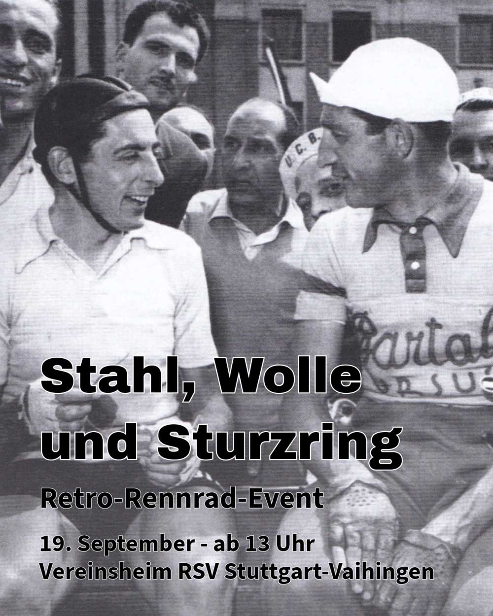 Bild Stahl, Wolle und Sturzring - die Oldtimer-Rennrad-Ausfahrt des RSV Stuttgart-Vaihingen